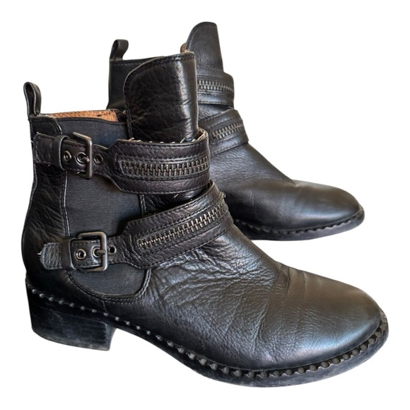 Gentle Soul Barnaby Leather Zip Buckle Bootie Size 6.5M Western Cowboy - Picture 1 of 13